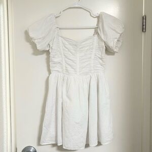 hollister white bustier cinched dress